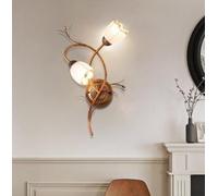 Applique Murale LED, Design Minimaliste en Verre, idéale pour Chambre, Salon ou escalier, Douille E14, 32 x 46 cm.