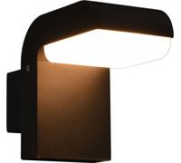 Applique murale LED d'extérieur 9 W Noir Ovale