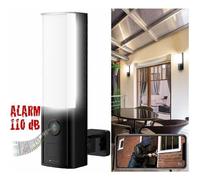 Applique murale LED d'extérieur avec caméra IP connectée 2K - secteur - noir