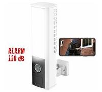VisorTech Applique murale LED d'extérieur - caméra IP connectée 2K - secteur - blanc