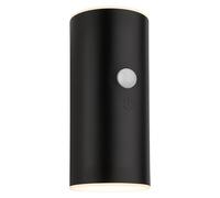 Applique murale LED d'extérieur avec détecteur de mouvement, à intensité variable, indice de protection IP44, dimensions 7x8,5x15,5 cm, couleur noire