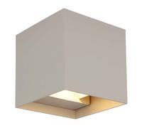 Applique murale LED d'extérieur en aluminium couleur sable mat IP54 L 10 cm