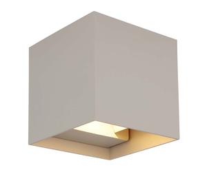 Applique murale LED d'extérieur en aluminium couleur sable mat IP54 L 10 cm