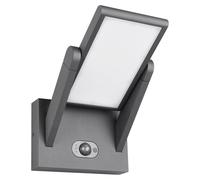 Applique murale LED d'extérieur, en aluminium, de couleur anthracite, 5W, fonctionnement solaire/secteur, indice de protection IP65