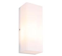 Applique murale LED d'extérieur, lampe de jardin, IP44, blanc, métal, E27, H 10 cm
