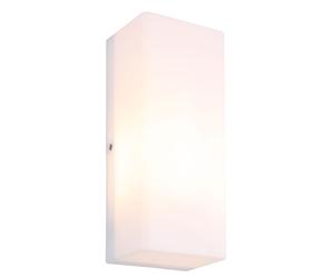 Applique murale LED d'extérieur, lampe de jardin, IP44, blanc, métal, E27, H 10 cm
