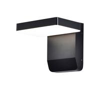 Applique murale LED d'extérieur, noir mat, lampe de façade, IP65, H 17,8 cm