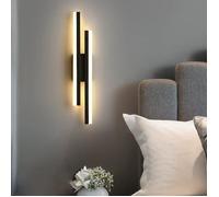 Applique murale LED d'intérieur, lampe murale moderne 16W, 3 couleurs de lumière, applique murale allongée en acrylique