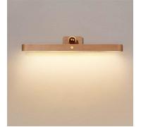 Applique murale LED en bois à intensité variable, avec interrupteur tactile et batterie, veilleuse rotative à 360 °