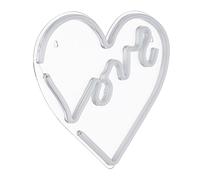 Applique murale LED en forme de cœur, décoration murale, lampe de salon, chambre à coucher, lampe décorative, plastique opale transparente, câble USB, 3 W, L 35 cm