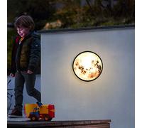 Applique murale LED en forme de lune - Éclairage d'intérieur à intensité variable avec télécommande, 18 W, lampe de chevet pour chambre d'enfant et éclairage de couloir, décoration de plafond moderne