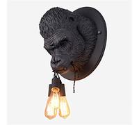 Applique Murale LED en résine Style Gorille, Design Moderne et créatif, 3 luminaires, Style Nordique Gris/Blanc, pour décoration d'intérieur, Style loft Industriel, Lampe de Chevet