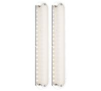 Applique murale LED en verre satiné pour miroir, applique chromée pour salon, 9W 492Lm blanc chaud, LxPxH 47x8x6 cm, lot de 2