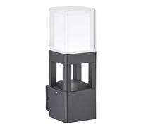 Applique murale LED extérieur éclairage de façade extérieur Applique murale LED noir, métal plastique, 10W 580lm blanc chaud, LxH 8,5x26 cm, WOFI 12244