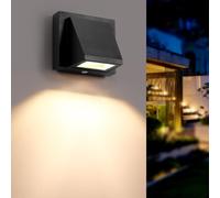 Applique murale LED extérieur/intérieur, applique murale blanc chaud 3000K applique murale extérieure IP65, lampe extérieure en aluminium applique murale extérieur pour chambre, salon, salle de bain