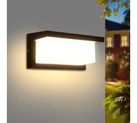 Applique murale LED extérieure, 18W, 3000K, IP65, carrée, en aluminium, noire