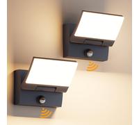Applique murale LED extérieure, 30W, lot de 2, indice de protection IP65, détecteur de mouvement, couleur anthracite