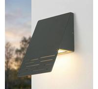 Applique murale LED extérieure, anthracite, carrée, 15 cm, indice de protection IP44, lumière blanc chaud