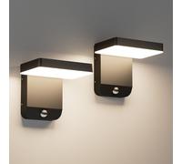 Applique murale LED extérieure, avec détecteur de mouvement, 4000K, indice de protection IP65, couleur noire