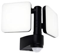 Applique murale LED extérieure "JARO", L:33cm, détecteur de mouvement à 360°, applique murale de style moderne, en plastique anthracite, hauteur 23 cm, dimensions 33 x 13,3 cm, avec plaque LED – détec