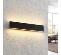 Lindby LED Applique Murale Ignazia à intensité variable (Moderne) en Noir Métal e. a. pour Salon & Salle manger (à 2 lampes,), Lampe Eclairage Luminaire Mural