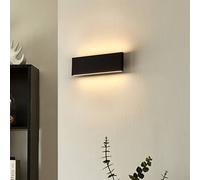 Lindby LED Applique Murale Ignazia à intensité variable (Moderne) en Noir Métal e. a. pour Salon & Salle manger (à 2 lampes,), Lampe Eclairage Luminaire Mural