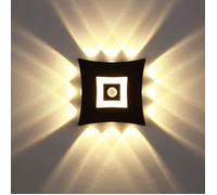 Applique murale LED int/ext avec détecteur mouvement IP65 noir Femeo