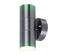 Applique murale LED Intérieur/Extérieur Applique murale extérieure avec télécommande Changeur de couleur Applique murale extérieure UP DOWN IP44 Acier inoxydable GU10