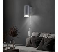 Applique murale LED de haute qualité, éclairage en ALU, veilleuse, prise de câble, EGLO 88524F