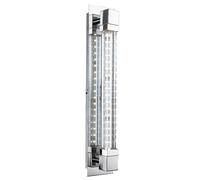 Applique murale LED lampe de couloir applique en verre lampe de chambre chromée, 5,2W 547lm blanc chaud, LxH 8 x 42 cm