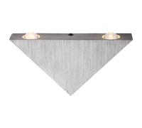 Applique murale LED lampe de couloir lampe de cage d'escalier aluminium brossé, 3W 240lm blanc chaud, Lxl 16,5 x 9 cm