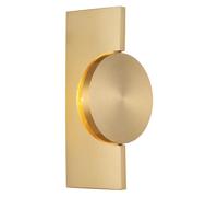Applique murale LED, lampe de couloir, spot orientable, couleur laiton, H 20 cm