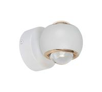 Applique murale LED, lampe de salon, éclairage vers le haut et vers le bas, blanche, aluminium, H 13,5 cm