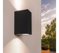 Applique murale LED - Lampe extérieure avec détecteur - Éclairage de façade - Lumière directionnelle (vers le haut et vers le bas) - Indice de protection IP44 - Noir