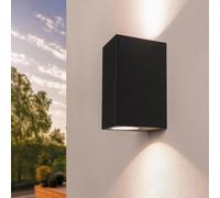 Applique murale LED - Lampe extérieure avec détecteur - Éclairage de façade - Lumière directionnelle (vers le haut et vers le bas) - Indice de protection IP44 - Noir