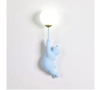 Applique murale LED moderne pour chambre d'enfant Blue bear with both hands single color warm light/mcj