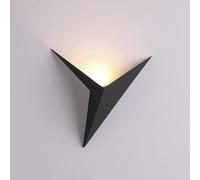 Applique Murale LED Moderne Triangulaire Blanc Chaud 3000 K, 3 W, éclairage D'intérieur Contemporain, Lampe Murale Créative en Fer pour Escaliers, Couloir, Chevet, Salon, Allée., Black
