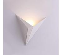 Applique Murale LED Moderne Triangulaire Blanc Chaud 3000 K, 3 W, éclairage D'intérieur Contemporain, Lampe Murale Créative en Fer pour Escaliers, Couloir, Chevet, Salon, Allée., White