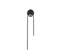 Applique murale LED noire tubulaire longue d'intérieur, style laiton moderne, pour couloir ou entrée, avec lampe linéaire dorée brossée, idéale pour chambre, chevet, salon ou salle de bain de style ca