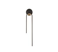 Applique murale LED noire tubulaire longue d'intérieur, style laiton moderne, pour couloir ou entrée, avec lampe linéaire dorée brossée, idéale pour chambre, chevet, salon ou salle de bain de style ca
