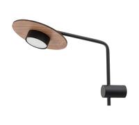Applique murale LED Nowodvorski DISK noire bois GX53