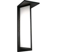 Applique murale LED pour extérieur - Applique murale - 12 W, IP55, 18×51 cm, abat-jour en PC et aluminium moulé sous pression, avec 1 tube LED T5 - Noir