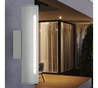Applique Murale LED Pour Jardin Lampe De Terrasse Projecteur Gris Métal H 30 Cm