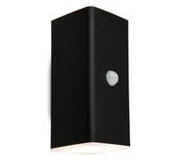 Applique murale LED rechargeable avec détecteur de mouvement, dimensions 15,5 x 6,5 x 8,5 cm, couleur noire