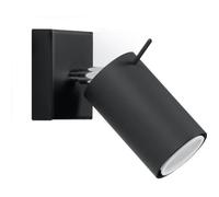 Applique Murale LED Ring - SOLLUX - Noir - Acier - Style Loft et Moderne