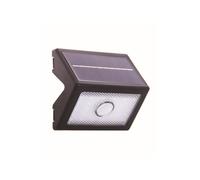 Applique Murale LED Solaire Noire avec Détecteur de Mouvement - 250 Lumens - IP44 - Blanc Froid (5000K)