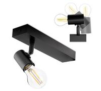 Applique murale LED Spot de plafond orientable E27 GLASA Noir Lumiled
