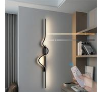 Applique Murale LED sur Pied à intensité Variable avec télécommande, Forme allongée, idéale pour la décoration intérieure (Salon, Bureau, 120 cm, Noir).