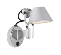 Applique Murale LED Artemide Tolomeo Micro Faretto à Intensité Variable avec Interrupteur, Aluminium 2 700 K