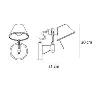 Applique Murale LED Artemide Tolomeo Micro Faretto sans Interrupteur en Aluminium